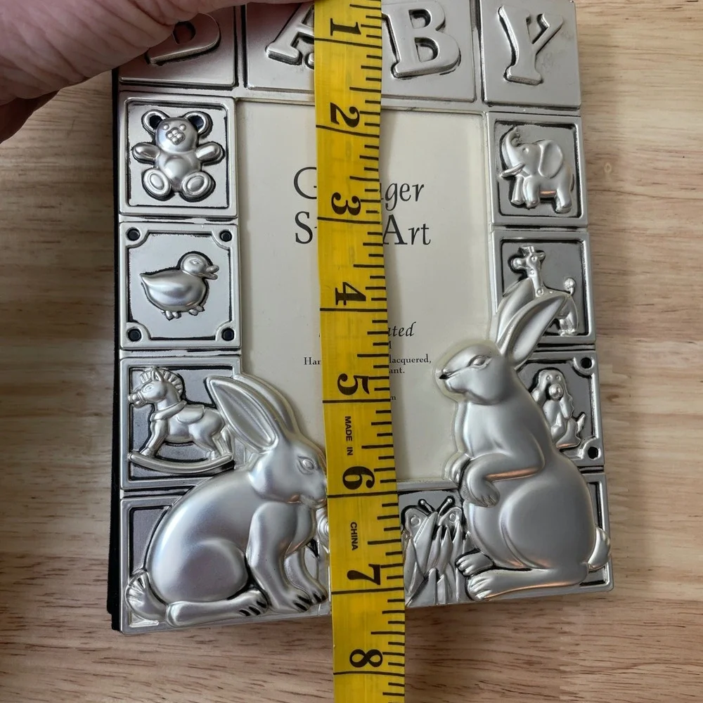 Godinger Silver Art Baby Photo‎ Album Frame Silver Plated Keepsake Bunny